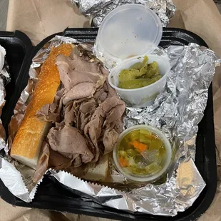 Italian Beef w/hot and sweet