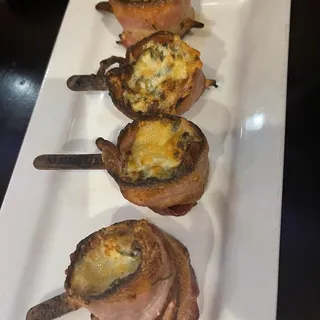 Bacon Wrapped Stuffed Mushrooms