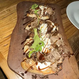 Shaved Ribeye Crostini