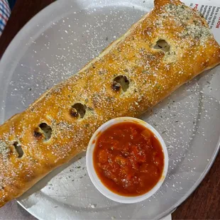 Stromboli and a sauce to die for...