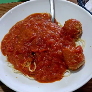 Spaghetti &amp; Meatballs (lunch portion)