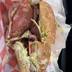 A super stuffed Italian Hoagie. Apologies for the vertical.