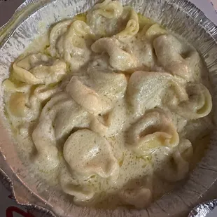 Tortellini with Alfredo sauce