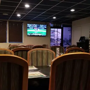 a view of a television screen