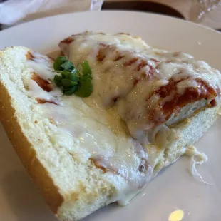 Chicken Cutlet Parmigiana Sub (lunch special with salad not pictured)