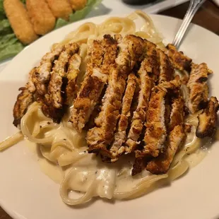 Blackened Chicken Fettuccine Alfredo Lunch