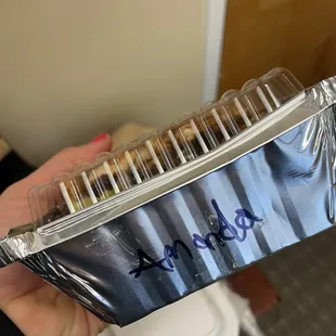 Names on our items so we know which one is ours