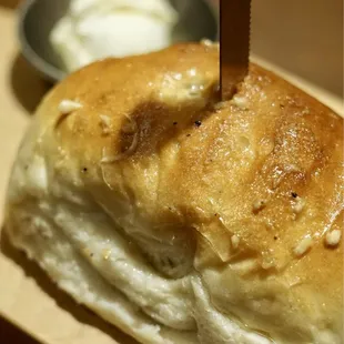 They give you garlic bread and herb butter so good