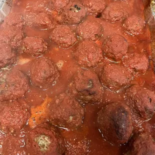 All beef meatballs