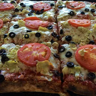 Sicilian Pizza with veggies
