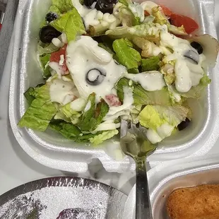 Salad, but was wilted