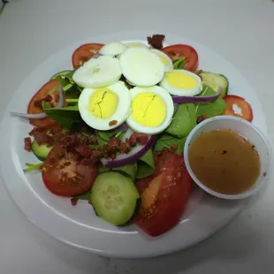 Spinach and egg salad.