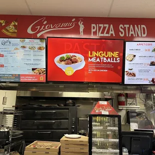 Order and pick up at the counter inside