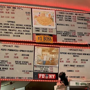 Menu board