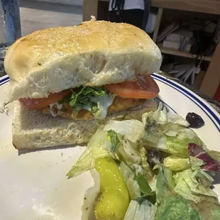 Chicken cutlet sandwich sub (custom item)