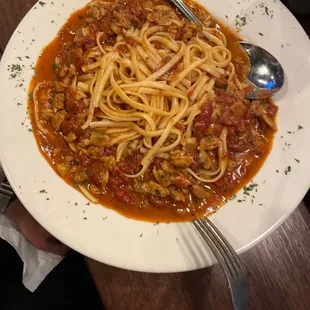 Linguini clam sauce