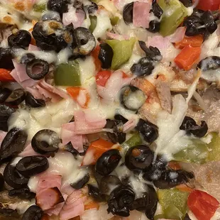 Their greasy, soaked crust olive &quot;special&quot; pizza