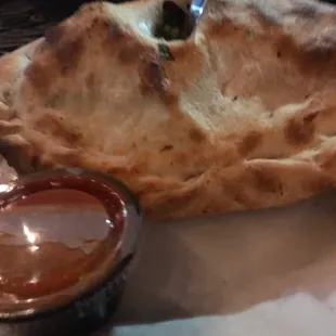 Veggie calzone, it could feed at least 3-4 ppl