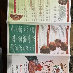 Menu - front