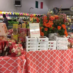 a display of fresh produce