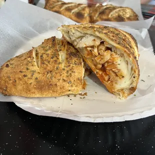 Buffalo chicken calzone