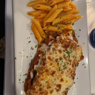 chicken parmesan and pasta