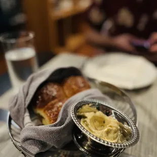 a basket of food on a table