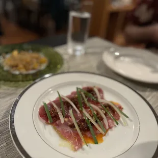 a plate of food on a table