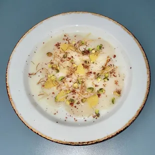 Hokkaido Scallop Crudo - Brown butter, pistachio, orange $23