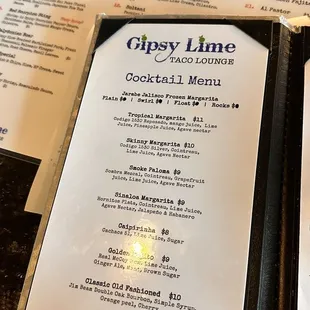 Menu (outdated)