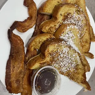 French toast and bacon