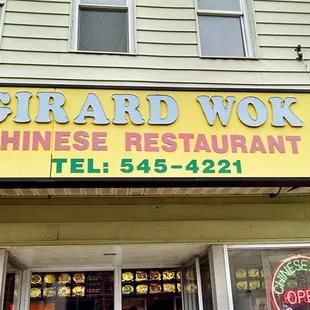 the front of the restaurant