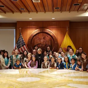 New Mexico Governor Michelle Lujan Grisham with Girl Scouts