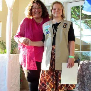 Girl Scout High Awards Recipient with Board Chair