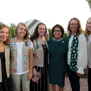GSUSA CEO Sylvia Acevedo with local Girl Scouts