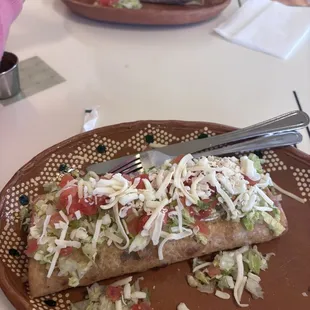 Red chili burro ($16)
