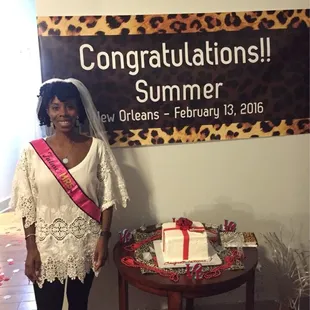Banner and cake from Girls on the run