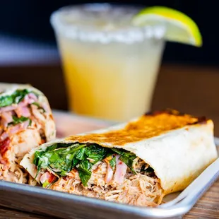 BFF Burrito w/ a shop margarita