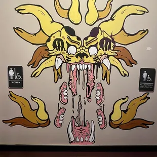 Fun art throughout the place - even at the bathroom!
