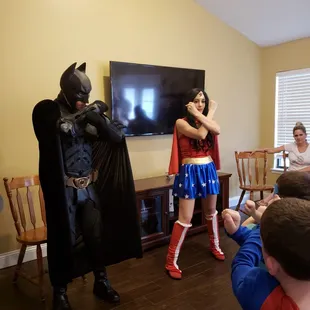 The famous Wonder Woman pose!