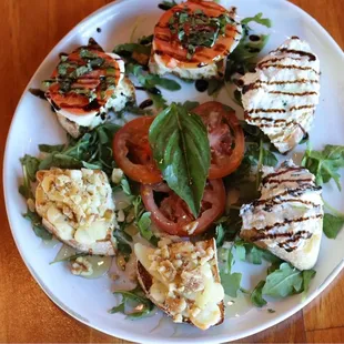 Crostini Trio - Tomato &amp; Mozzarella, Ricotta &amp; Olive and Gorgonzola pear &amp; honey