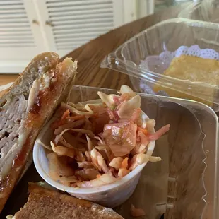 Turkey Panini w Spicy Coleslaw  Lemon square