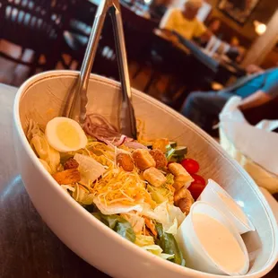 Dinner salad with homemade ranch