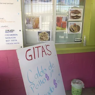 Walk-up ordering window