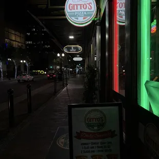 outside