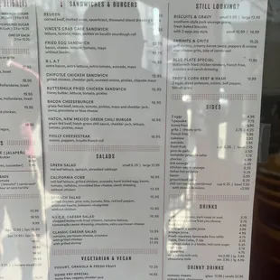 Menu back
