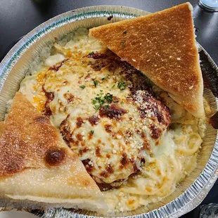 chicken parm with alfredo