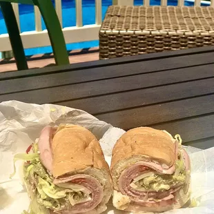 Get your sub from Billy to go and take it pool side. #bestintown