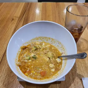 Owner Tony's Chicken tortilla soup is so good on a rainy day