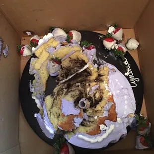 My cake from Giuseppe Bakery on Kelly Rd. in Eastpointe.  They said sorry it's your fault. $183.00.